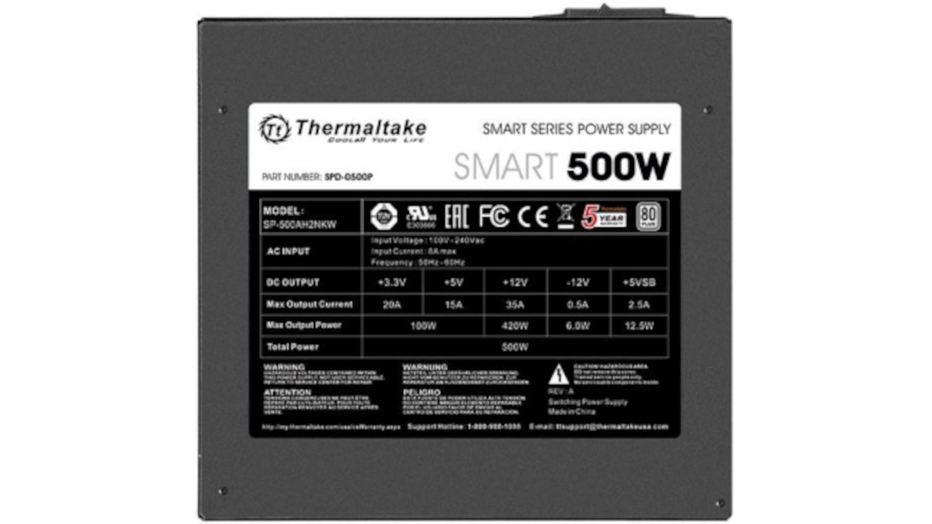 THERMALTAKE Smart 500W Power Supply 3