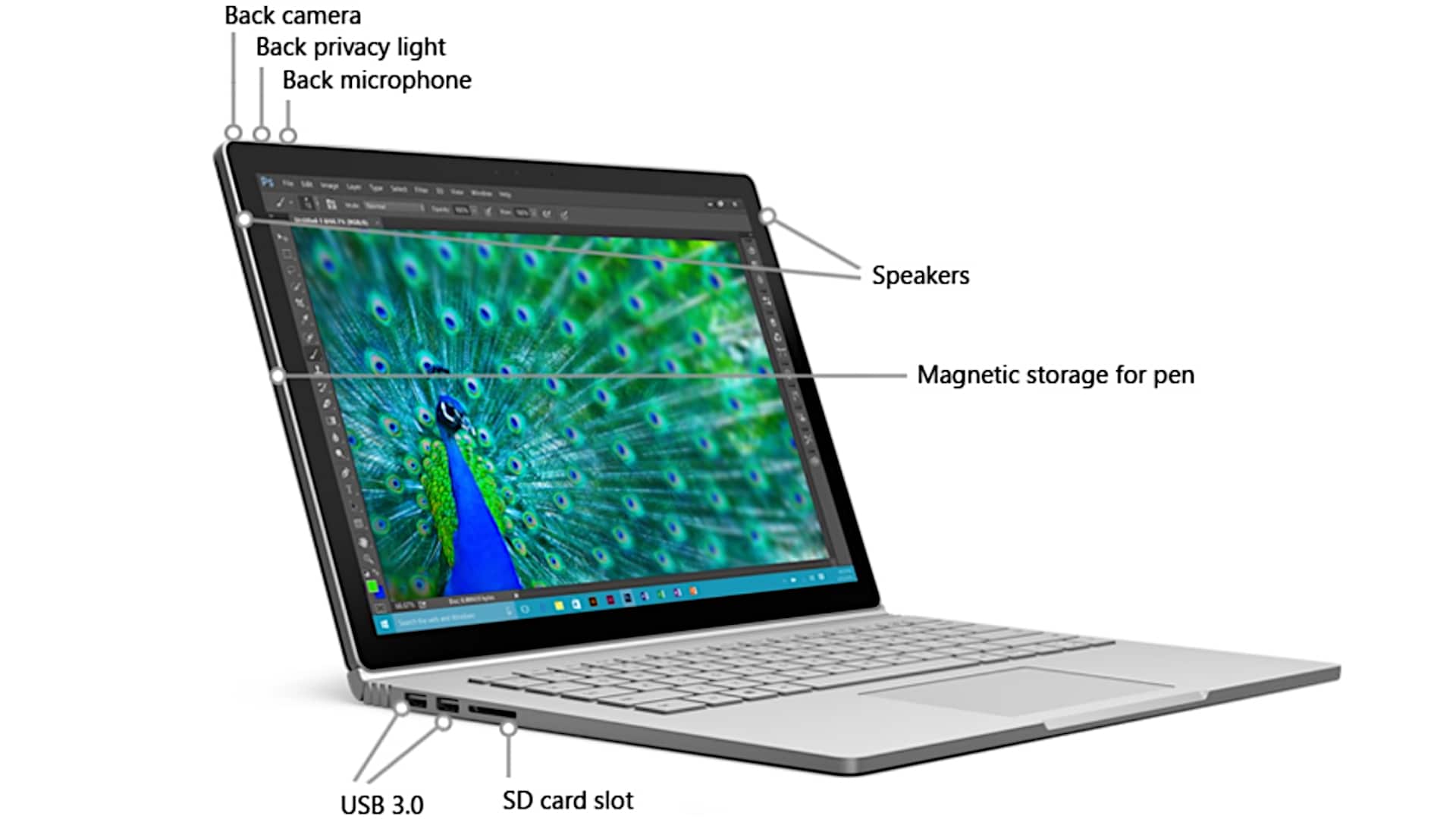 Microsoft Surface Book 2015 Ports 2